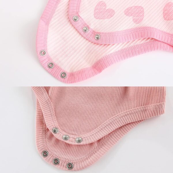 Newborn Baby Short Sleeve Bodysuit Baby Grow Cotton Vest 5-pack, 0-12 Months - Image 3