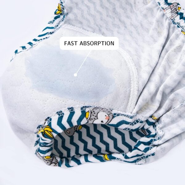 Heekcaa Potty Training Pants for Boys Girls，6 Packs Reusable Baby Toddler Training Pants Soft Washable, 2-6 Years - Image 6