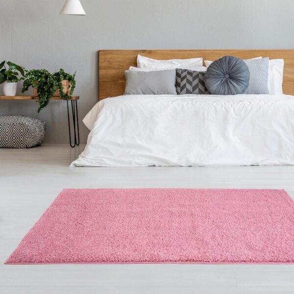 BORING PANDA Living Room Rug - Cosy, Soft and Easy-to-Clean Area Rugs for Bedrooms and Kitchens, (Pink, 180 x 270 cm) - Image 2