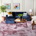 FVVRAX Area Rugs Living Room Rug, Soft Fluffy Shaggy Bedroom Rug Floor Carpet, Large Carpets for Kids Girls Dorm Nursery Bedside Rug, 140x200cm, Tie Dyed Dark Pink - Image 5