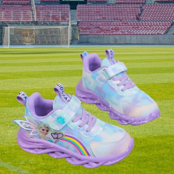 Vorkhuaeri Princess Sneakers for Girls Kids Trainers Light Up Shoes Dress Up Elsashoes Baby Toddler Sneakers Birthday Xmas - Image 3