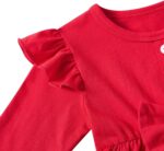 Baby Girl Clothes Newborn Baby Clothes Long Sleeve Ruffle Dress Tops and Floral Pants 2 Pieces Set Baby Girl Gifts Newborn Baby Born Clothes 12Months-4Years - Image 4