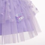 Baby Girls Flower Butterfly Birthday Cake Smash Dress Sleeveless V Neck Princess Glitter Ruffle Tulle Tutu Toddler Kids Formal Wedding Party Dress - Image 5