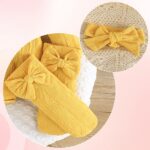Kunyeah 3Pcs Baby Girl Outfits Infant Ruffle Romper Long Sleeve Bodysuit+Bow Hairband+Socks Newborn Flower Jumpsuit - Image 5