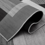 AMEHA Rugs Living Room – Milo Black & Grey Area Rugs for Bedroom Small Bedside Mat40x60 cm Modern Kitchen Carpet - Geometric Style Durable Super Soft Non Slip Non Shedding Floor Rug Easy Clean - Image 4