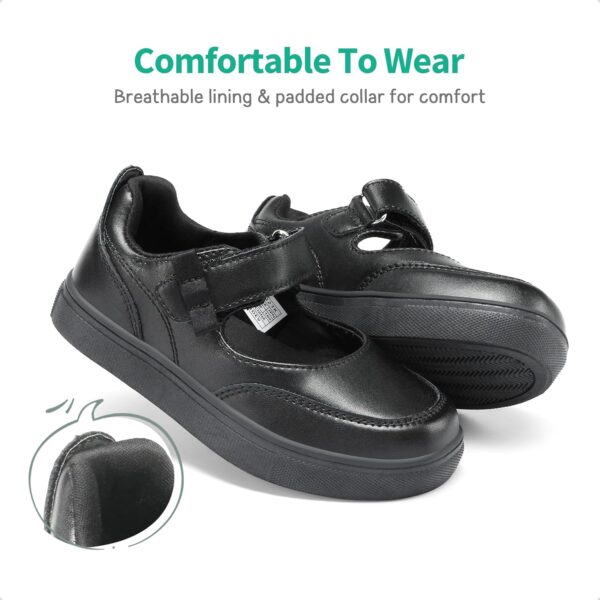 DREAM PAIRS Kids Girls Mary Jane Sneakers Strap Toddler Little Girls School Shoes Soft Walking Party Flat Shoes - Image 4