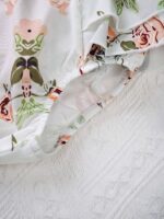 Newborn Baby Girls Summer Shorts Sets Ruffle Sleeve Shirt Top + Floral Suspender Shorts Bloomers + Headband Outfit - Image 7