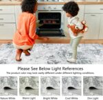 Homcomodar Abstract Runner Rug for Hallway 65x180cm Modern Kitchen Rug Washable Non Slip Floor Carpet Runner Faux Wool Carpet Grey for Bedroom Laundry Besides - Image 4