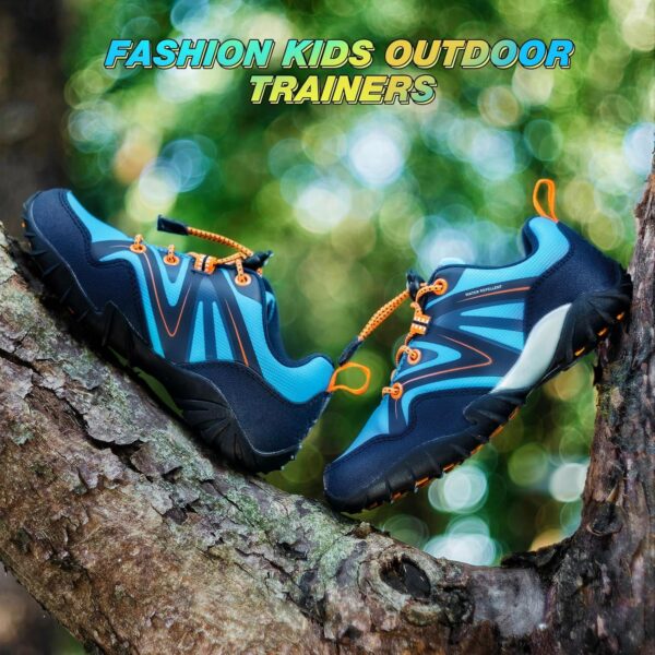 UOVO Boys Trainers Water Repellent Running Shoes Non-Slip Blue Sneakers for Little Kids Size 11UK(29EU) to 2UK(34EU) - Image 6