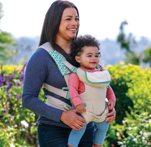 Infantino - Flip 4-in-1 Nature & Nurture Convertible Carrier - 4 Positions - Adjustable Lumbar - Waist Belt - Head Support - Ergonomic Seat - Padded Shoulder Straps - Recycled Materials - 1 Unit - Image 7