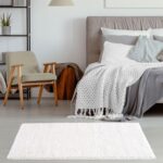 THE RUGS Living Room Rug - Shaggy Soft And Elegant Carpets For The Bedrooms And Kitchen, Easy To Clean, Many Different Sizes (60x110 cm, White) - Image 3