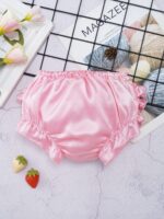 Newborn Baby Girls Ruffle Bloomers Bowknot Cute Diaper Cover Panties Cotton Shower Shorts - Image 4