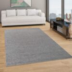 Paco Home Living Room Rug Plain Simple And Modern Short-Pile, Various Sizes and colours, Size:80x150 cm, Colour:Anthracite - Image 2