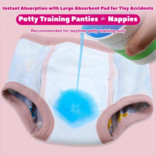 MOEMOE BABY Potty Training Pants,Toilet Training Pants,Toddler Training Pants,Reusable Training Pants Cotton for Girls,10 pack,Light Violet,7 Years - Image 2