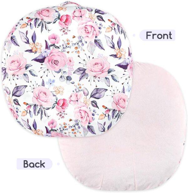 Newborn Lounger Cover for Boys Girls, Soft Comfortable Baby Lounger Cover 1 Pack Reversible Removable Fleece Slipover for Infant Lounger Pillow, Stylish Floral (Cover Only) - Image 5