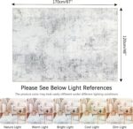 Homcomodar Living Room Rugs 122x170cm Large Grey Carpet for Bedroom Washable Area Rugs Non Slip Low Pile Carpet for Living Room Dining Room Kid’s Room Nursery - Image 2