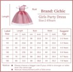 Cichic Girls Party Dress Toddler Girls' Princess Dresses for Birthday Bridesmaid Wedding Occasion Sparkly Frocks 2-12 Years Old… - Image 4