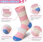 SEEYAN Girls Socks Kids Athletic Crew Sport Cotton Trainer Breathable Calf Softs Socks 6 Pairs - Image 3