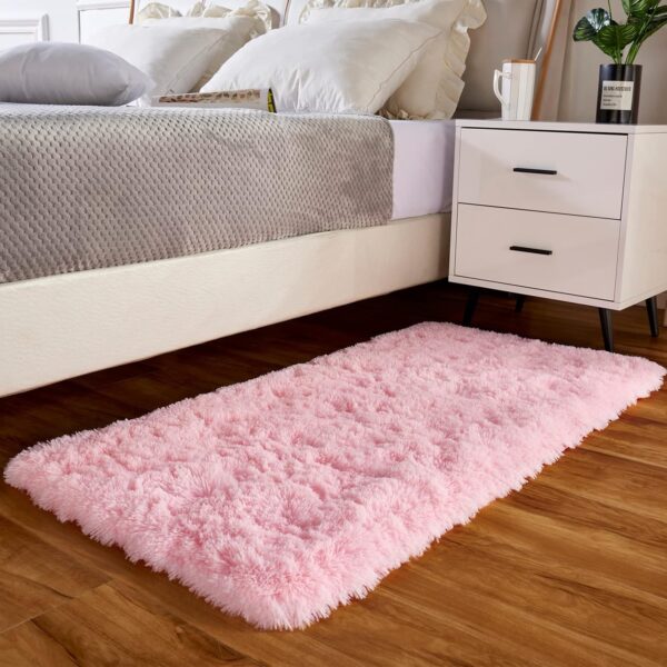 Living Room Rug, Thick Pile Plush Area Rugs,Anti-Slip Rugs for Living Room,Bedside,Kids Room,Bedroom Big Carpet (Pink,160x230 cm) - Image 6