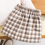 HPSOM Baby Kids Girl Clothes Set Ruffle Ribbed Long Sleeve Top Bow Tie Plaid Skirt 2PCS Spring Fall Toddler Outfits Set 2-7Y - Image 9
