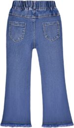 Peacolate 5-14 Years Little Big Girl Jeans Embroidered Denim Trousers Girls Wide Leg Jeans Spring Autumn Summer - Image 2