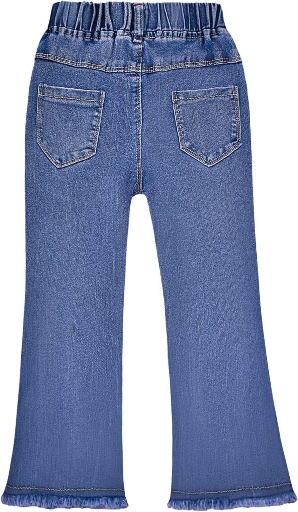 Peacolate 5-14 Years Little Big Girl Jeans Embroidered Denim Trousers Girls Wide Leg Jeans Spring Autumn Summer - Image 2