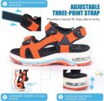 Kids Sandals Boys Sports Outdoor Sandal Athletic Air Cushion Beach Shoes Hook and Loop Summer Footwear for Holidays, Walking, Camping, Travelling - Image 2