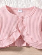 puseky Toddler Baby Girls Dress and Cardigan Set Baby Girl Floral Print Sleeveless Dress and Coat 2Pcs Fall Outfits Set - Image 4