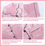 Risipu Silk Pyjamas Kids Set Unisex Short Sleeve Girls Pyjamas Solid Color for Kids - Image 3