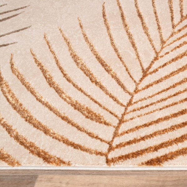 TT Home Low Pile Rug Area Rug Livingroom Carpet Square 3D Abstract Pattern, colour:Beige Ochre, Size:80x150 cm - Image 2