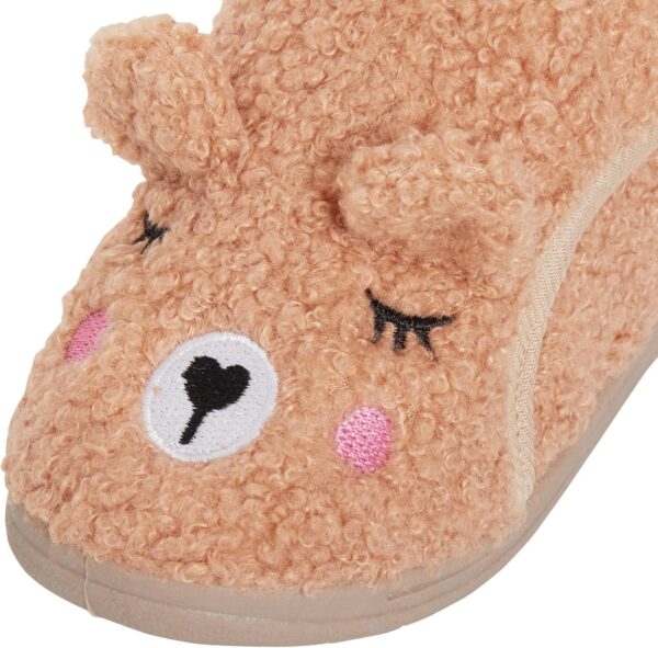 Kids Teddy Bear Slipper Booties Infants Slipper Boots Fleece First Walking House Nursery Shoes - Image 2