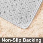 Ceneco Rugs Living Room,Beige Rugs for Bedroom,Small Fluffy Rug,Washable Non-Slip High Pile Soft Carpet,Shaggy Bedroom Mat(Beige, 80x120 cm) - Image 5