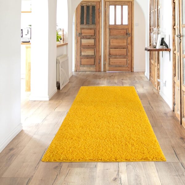 BORING PANDA Living Room Rug - Cosy, Soft and Easy-to-Clean Area Rugs for Bedrooms and Kitchens, (Yellow, 60 x 110 cm) - Image 4
