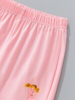 Toddler Girls Summer Short Outfits Clothes Set Kids Cute Unicorn Bunny Rainbow Animal Print Short Sleeve Cotton T-Shirt Tops and Shorts 2 Piece Crewneck Clothing Set Age 1-7 Years Old - Image 6