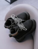 Boys Girls Ankle Boots Toddler Construction Boots Kids School Boots Wedding Dress Lace Up Shoes Winter Snow Shoes - Image 4