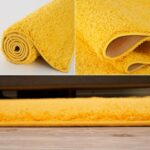 THE RUGS Living Room Rug - Shaggy Soft And Elegant Carpets For The Bedrooms And Kitchen, Easy To Clean, Many Different Sizes (80x150 cm, Yellow) - Image 5