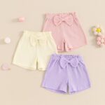 PanLidapan Toddler Infant Baby Girl 3 Pack Shorts Elegant Elastic Waist Bow Bottoms Summer Casual Clothes - Image 4