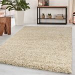 Abaseen Small Large Shaggy Rug Modern Rugs Living Room Extra Large Small Medium Rectangular Size Soft Touch Thick Pile Living Room Area Rugs Non Shedding (Light Beige, 80x150 cm)