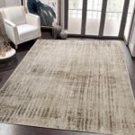Area Rugs Abstract Rug Modern Soft Living Room Carpet Large Washable Shaggy Rugs for Living Room Bedroom Dining Room Indoor Home Decor Carpet (Abstract Beige Grey/Light Brown, 80×120 cm) - Image 3