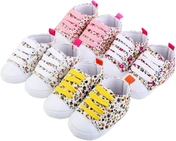 Boys Shoes, SHOBDW Toddler Baby Girls Princess First Walk Summer Slip on Shoes Newborn Infant Crib Soft Sole Anti-Slip Sneakers Kids Sandals Close Toe Shoes - Image 2