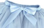 Eledobby Baby Girls Tutu Skirt with Diaper Cover 2 Pieces Newborn Pleated Tulle Skirts Headband Set Layered Bloomers Toddler Clothes for Birthday Photography Blue 0-6 Months (A01402-Blue-S-EUK11) - Image 3