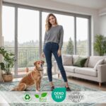 Arty Rugs Machine Washable Rug, 240x330cm, 75% Recycled Cotton, Short Pile, Non-Slip Backing, Non-Shedding, Area Rugs for Living Room, Bedroom, Kitchen, Hallway, Office, Sage - Image 6