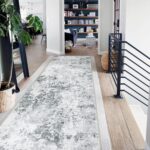 Homcomodar Abstract Runner Rug for Hallway 65x180cm Modern Kitchen Rug Washable Non Slip Floor Carpet Runner Faux Wool Carpet Grey for Bedroom Laundry Besides - Image 5