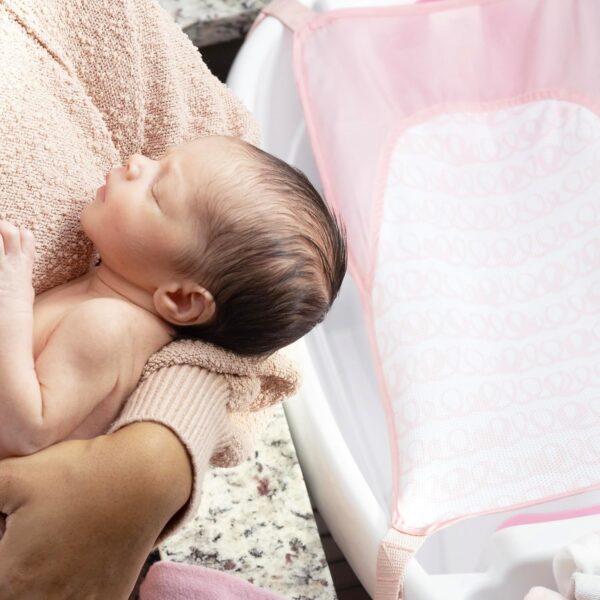 Summer by Ingenuity Comfy Clean Deluxe Newborn to Toddler Bather, 0-24 Months, Pink - Image 10