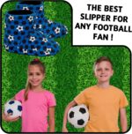 Kids Football Slipper Boots Boys Girls Fleece Lined Slippers House Shoe Booties - Image 6