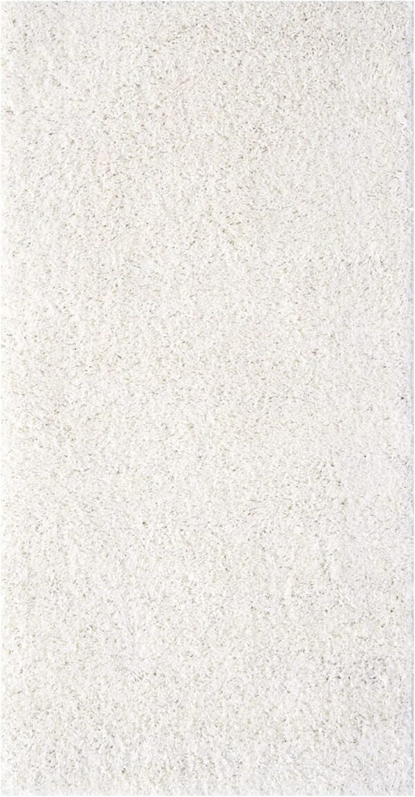 THE RUGS Living Room Rug - Shaggy Soft And Elegant Carpets For The Bedrooms And Kitchen, Easy To Clean, Many Different Sizes (60x110 cm, White) - Image 6