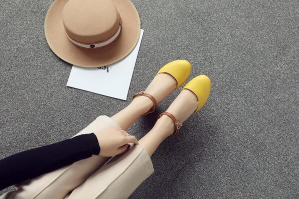 LISYIIZ Women's SS937 Block Closed Toe Ankle Strap Pu Low Block D-Orsay Court Shoes - Image 6