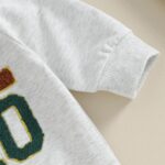 Geagodelia Newborn Baby Boy Letter Printed Little Brother Round Neck Long Sleeve Outfit Clothes Jumpsuit Sweatshirt Pullover Set - Image 3