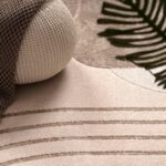 TT Home Low Pile Rug Area Rug Livingroom Carpet Square 3D Abstract Pattern, colour:Beige Cream, Size:120x160 cm - Image 3