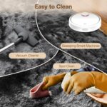 Rugs Living Room - 120x180cm Dark Grey Large Rug for Living Room - Ultra Soft Fluffy Shaggy Rugs for Bedroom, Indoor Nursery Carpets for Kids Room Home Decor, Non Shedding, Anti-Slip Backing - Image 8